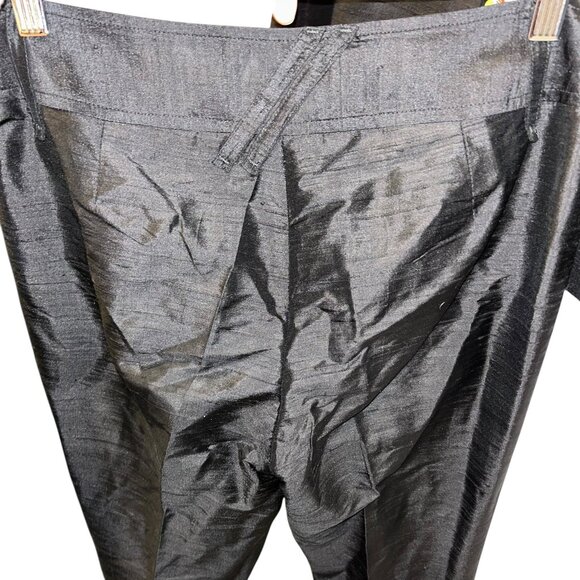 Dolce & Gabbana black shantung silk pant suit incredible lining 44 10 - Picture 4 of 7